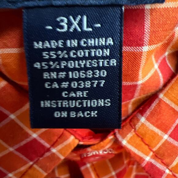 ROCAWEAR Mens Button-Down Checker Shirt Size 3XL - Picture 9 of 10